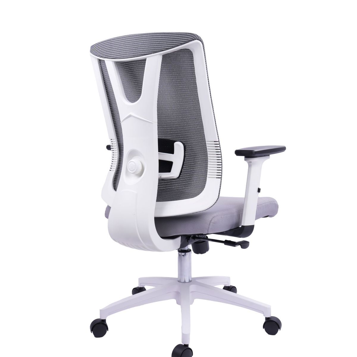 MUEBLESYA - Silla De Oficina QUETAME Gerente Gris Marco Blanco