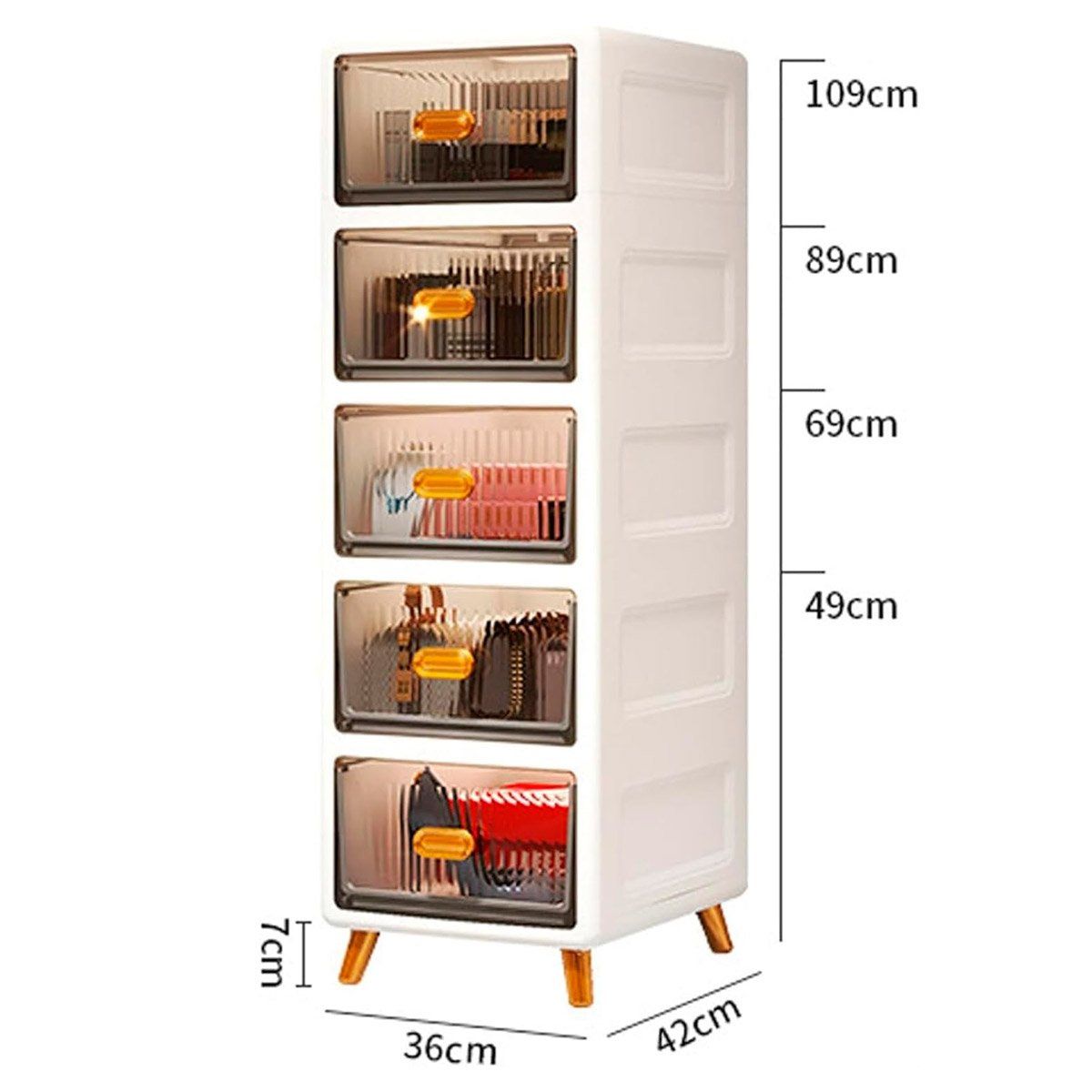 GENERICO - Organizador Plastico De 5 Cajones