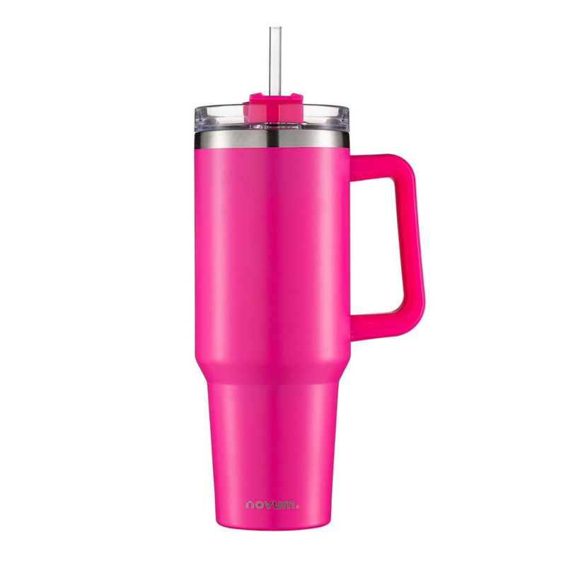 NOVUM - TERMO 40 OZ / 1.2 LTS FUCSIA CON AGARRADERA