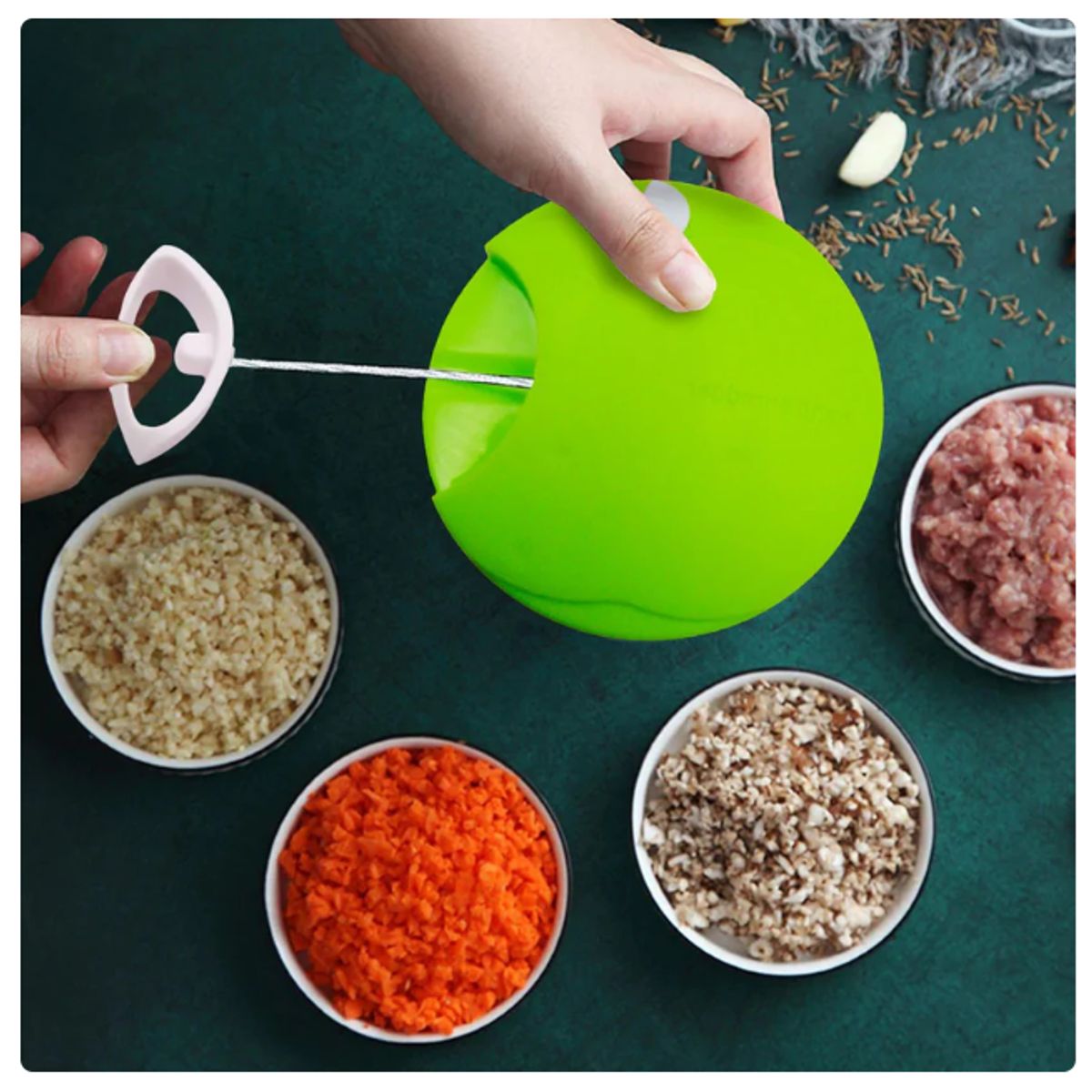 SHEN HUANG - Picadora Manual De Alimentos Portatil