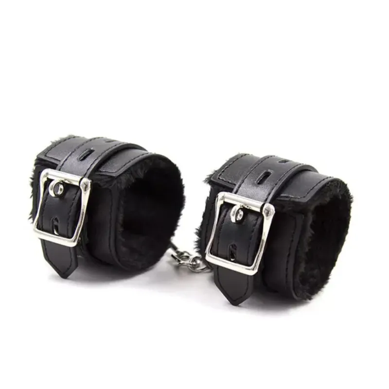 GENERICO - Esposas en cuero sexuales BDSM bondage Negro