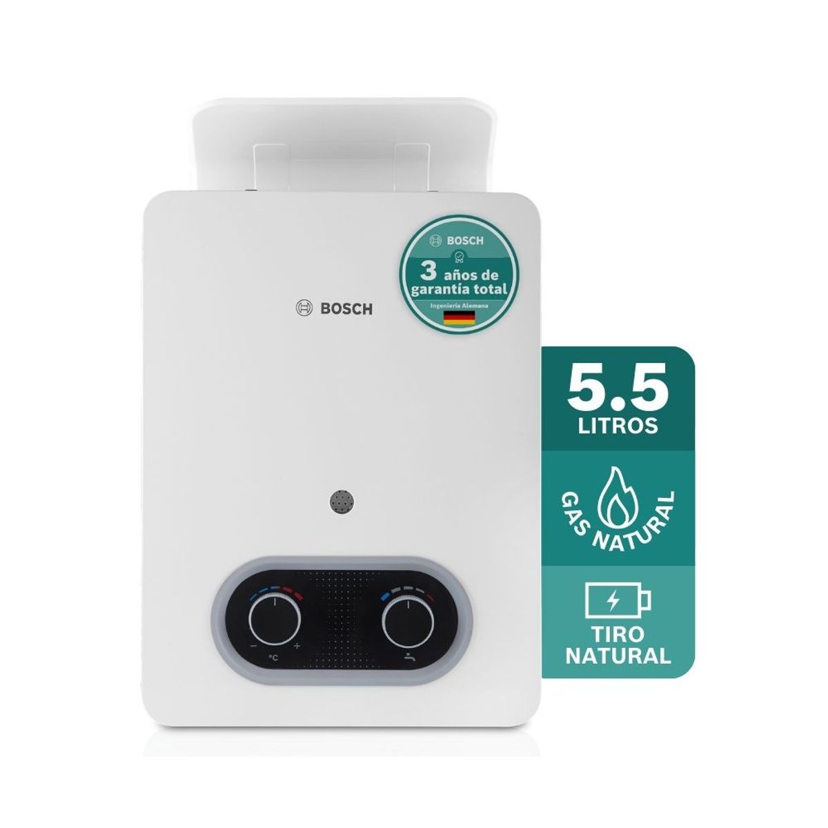 BOSCH - Calentador de Agua Gas Natural 5,5 Lt Tiro Natural BOSCH 319
