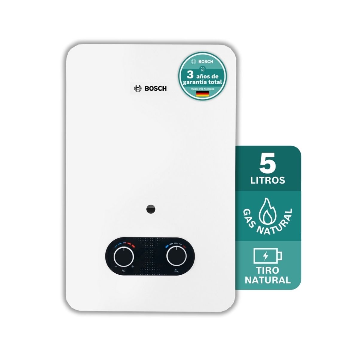 BOSCH - Calentador de Agua Gas Natural 5 Lt Tiro Natural BOSCH 604