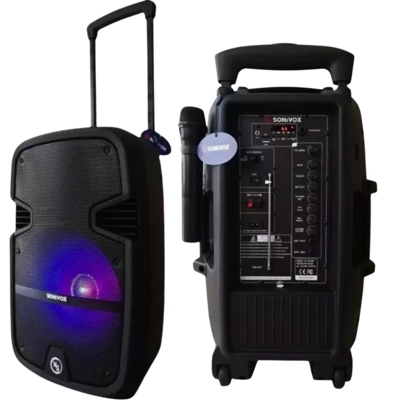 GENERICO - Parlante Sonivox Recargable 12 Pulgadas 15w Microfono + Control