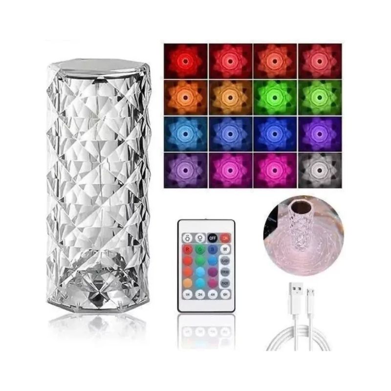 GENERICO - Lampara Decorativa De Cristal Para Mesa Recargable