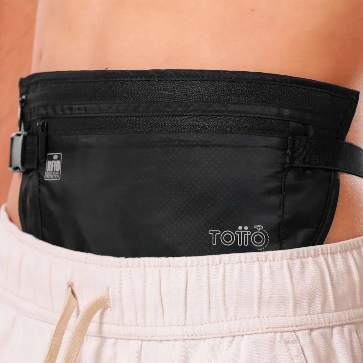 TOTTO - Canguro de viaje Security con RFID blocker Negro