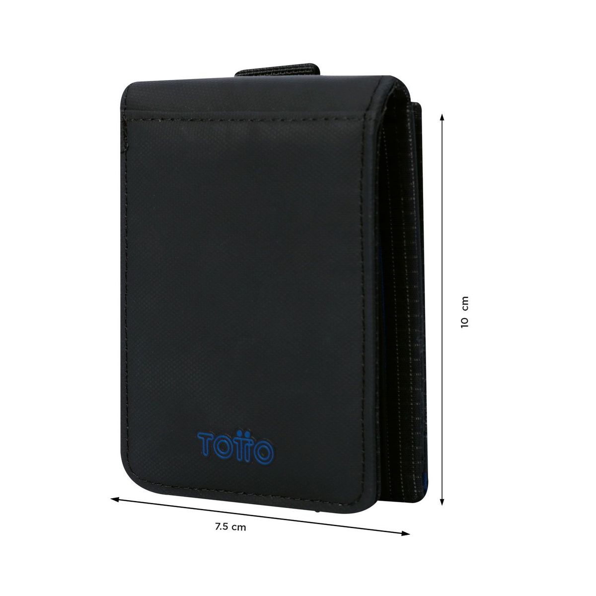 TOTTO - Billetera Dual L con RFID Blocker Negra Grande