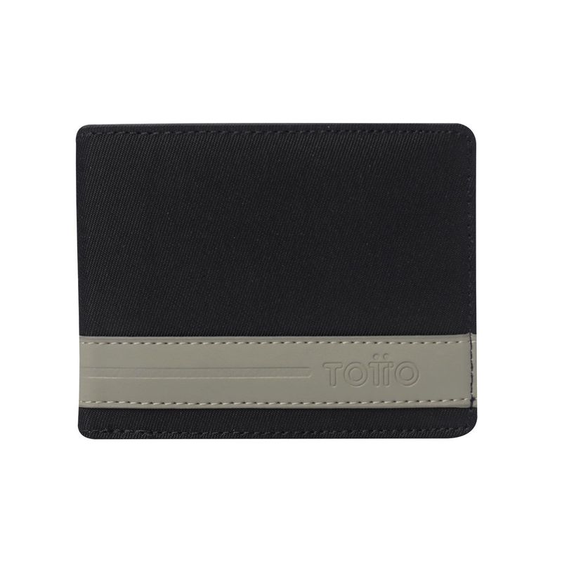 TOTTO - Billetera Vlideri 2.0 Con RFID Blocker Negra/Beige