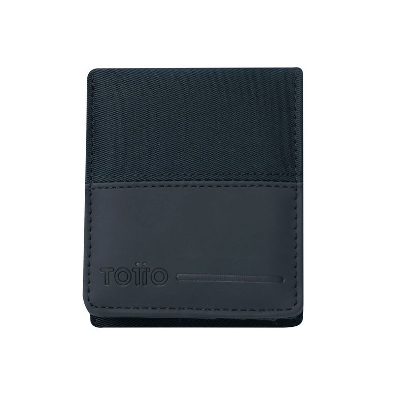 TOTTO - Billetera Ermac 3.0 con RFID Blocker Azul Pequeña