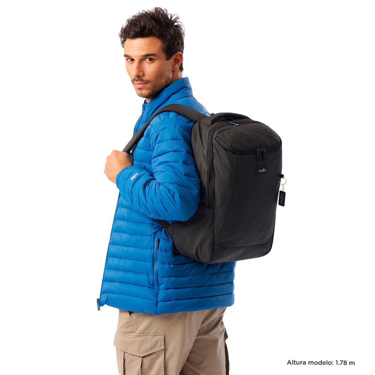 TOTTO - Morral Universitario Porta PC 16" Storm Negro Hombre