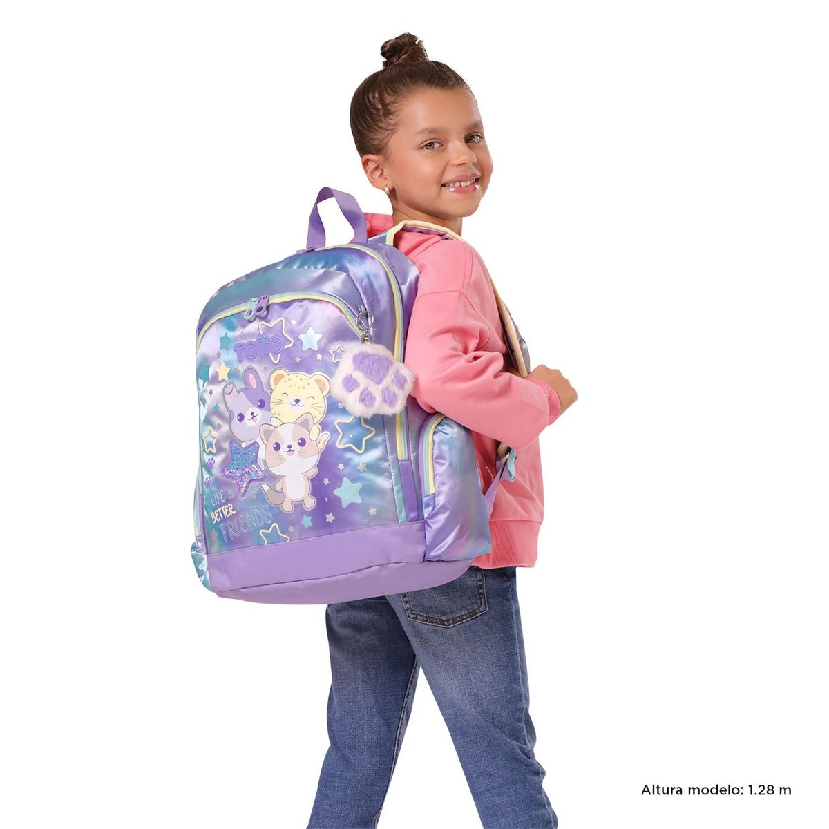 TOTTO - Morral para Niña Friends Grande Morado