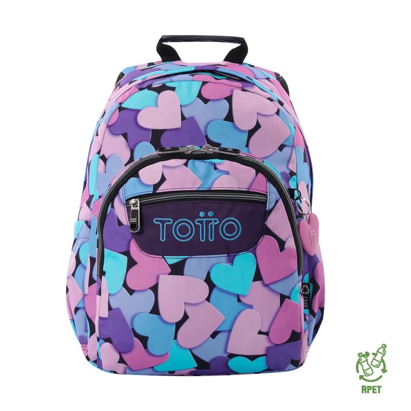 TOTTO - Morral Juvenil Porta PC 13" Gommas Azul