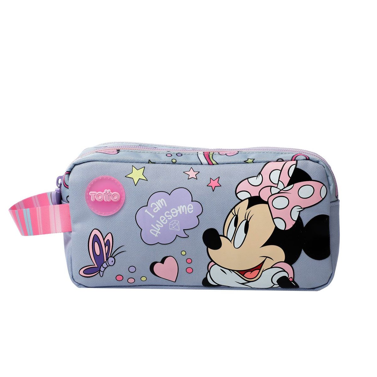 TOTTO - Cartuchera escolar Minnie Gris
