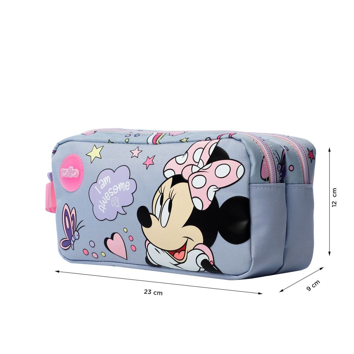 TOTTO - Cartuchera escolar Minnie Gris