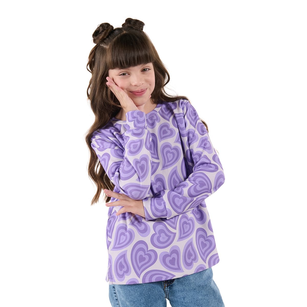 TOTTO - Buzo para Niña Li Ce Doqui Estampado Morado