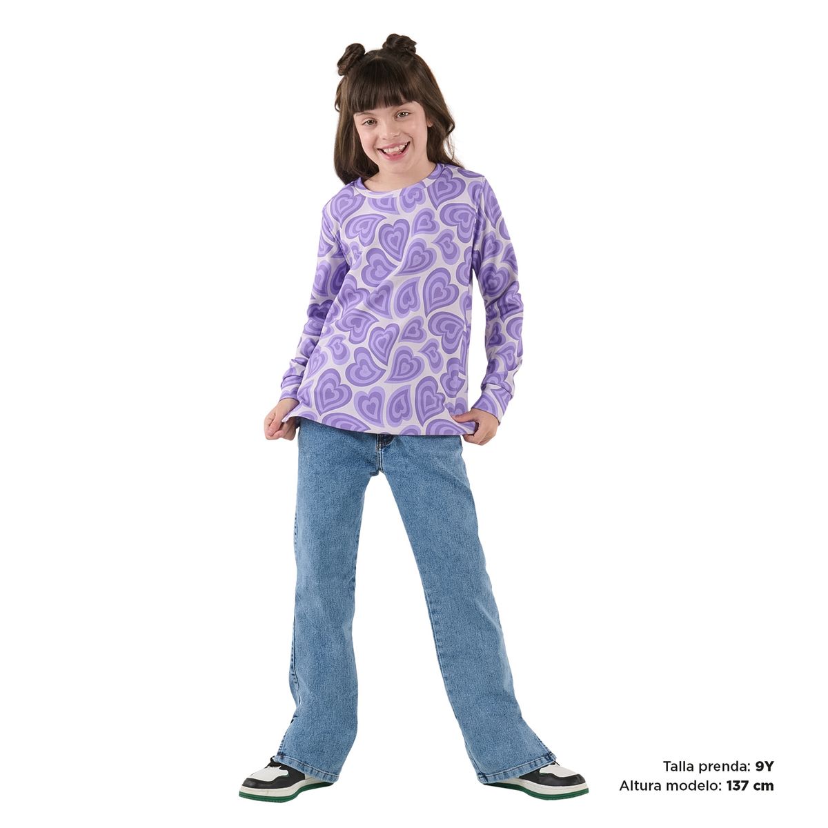 TOTTO - Buzo para Niña Li Ce Doqui Estampado Morado