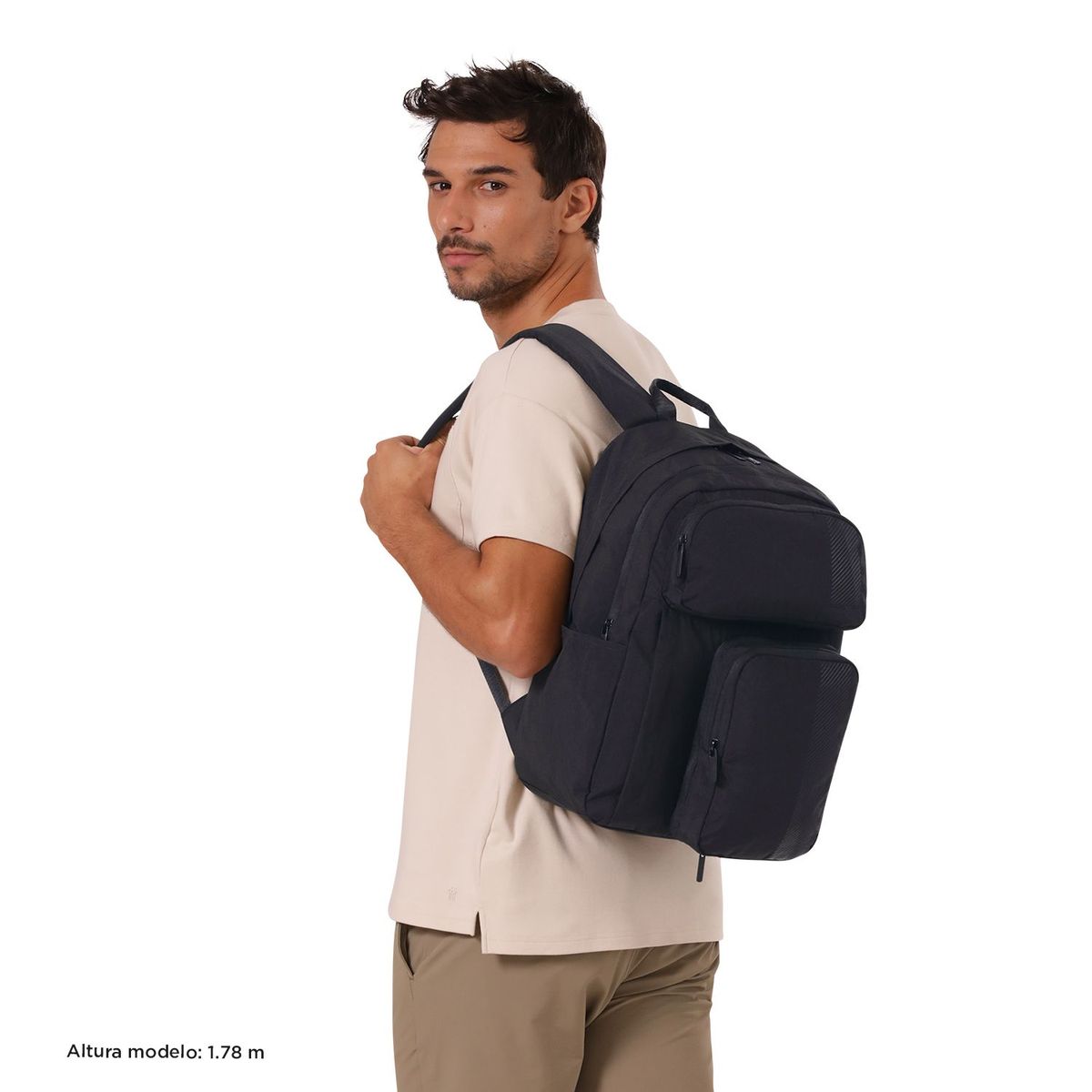 TOTTO - Morral Universitario 2 en 1 Porta PC 16" Duality Negro Unisex