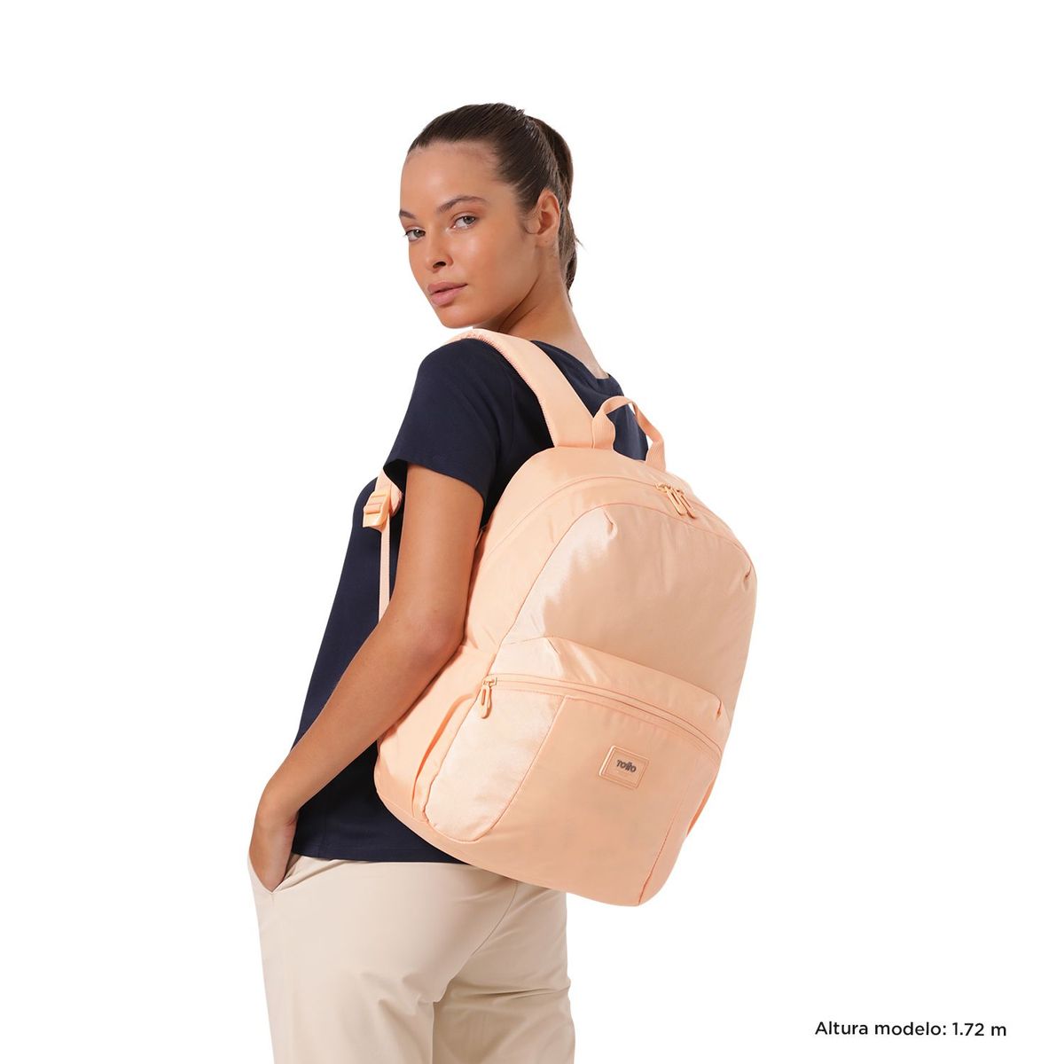 TOTTO - Morral Universitario Porta PC 14" Trik M Durazno Mujer