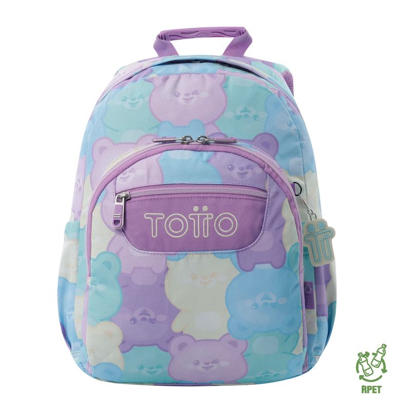 TOTTO - Morral Juvenil Porta PC 13" Gommas Verde