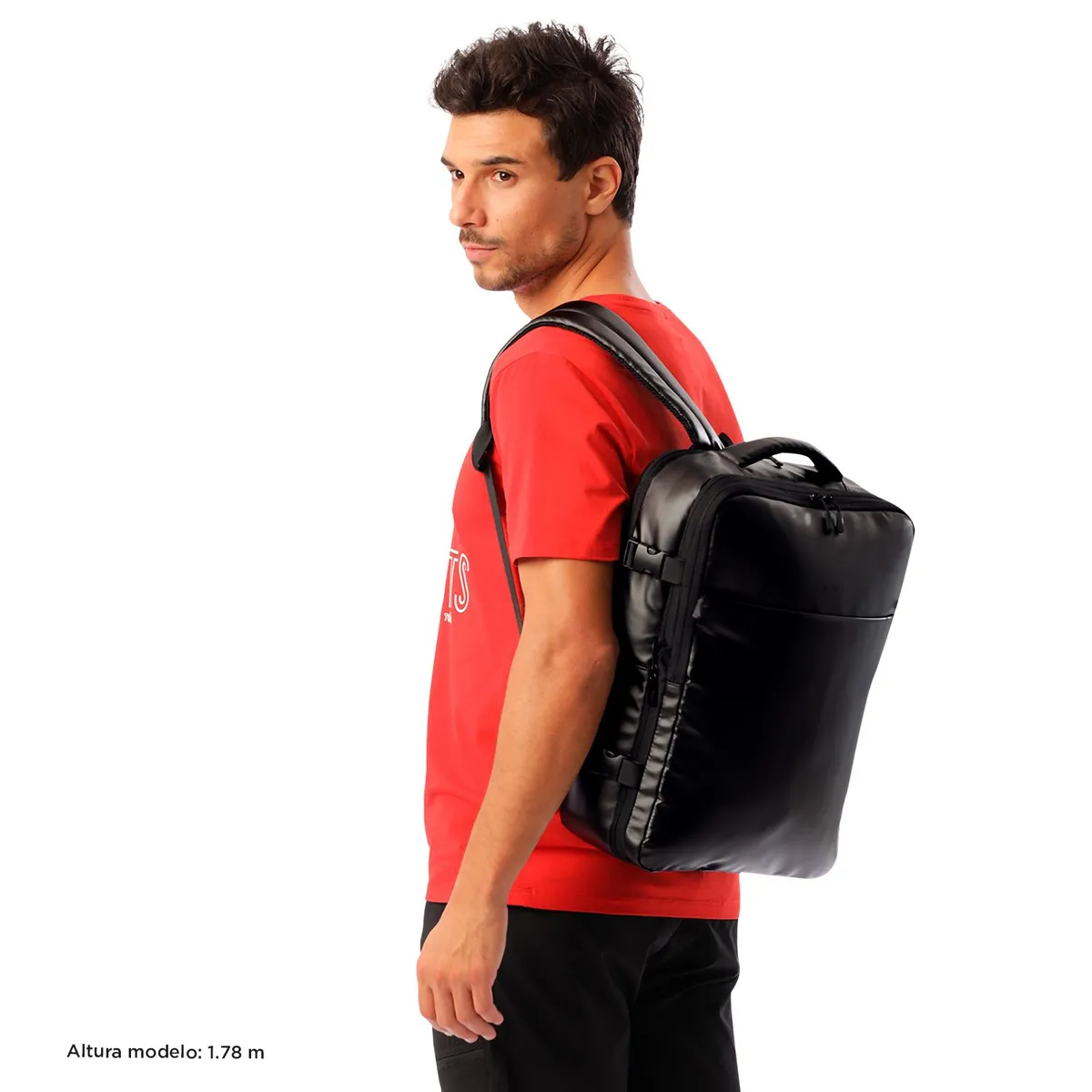 TOTTO - Morral Ejecutivo Porta PC 16" Grow Expandible Negro Hombre