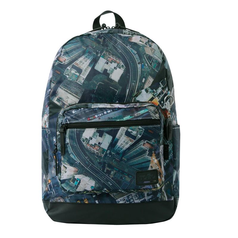 TOTTO - Morral Universitario Porta PC 14" Tocax Negro Hombre