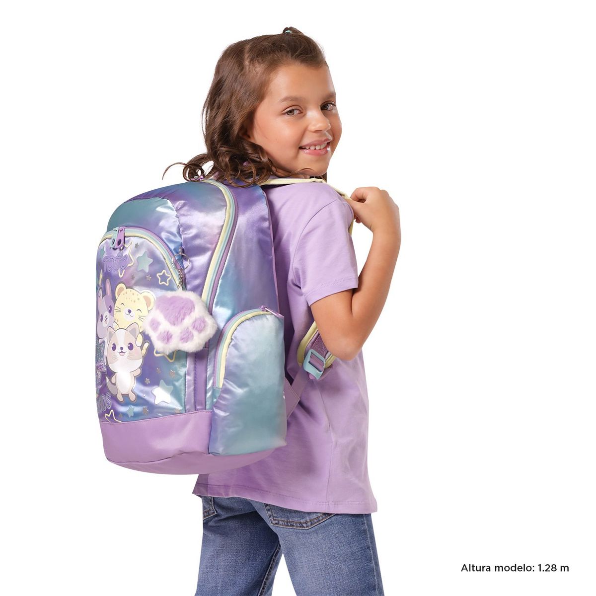 TOTTO - Morral para Niña Friends Mediano Morado