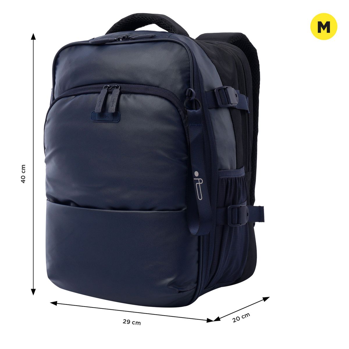 TOTTO - Morral de mano para viaje Multifuncional Trip Azul/Negro