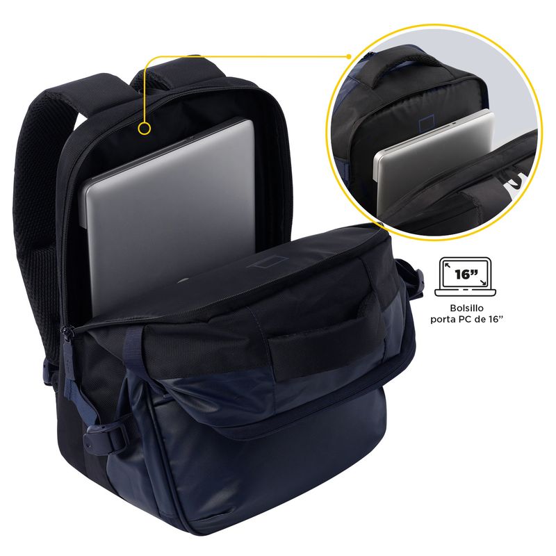 Morral de mano para viaje Multifuncional Trip Azul/Negro TOTTO