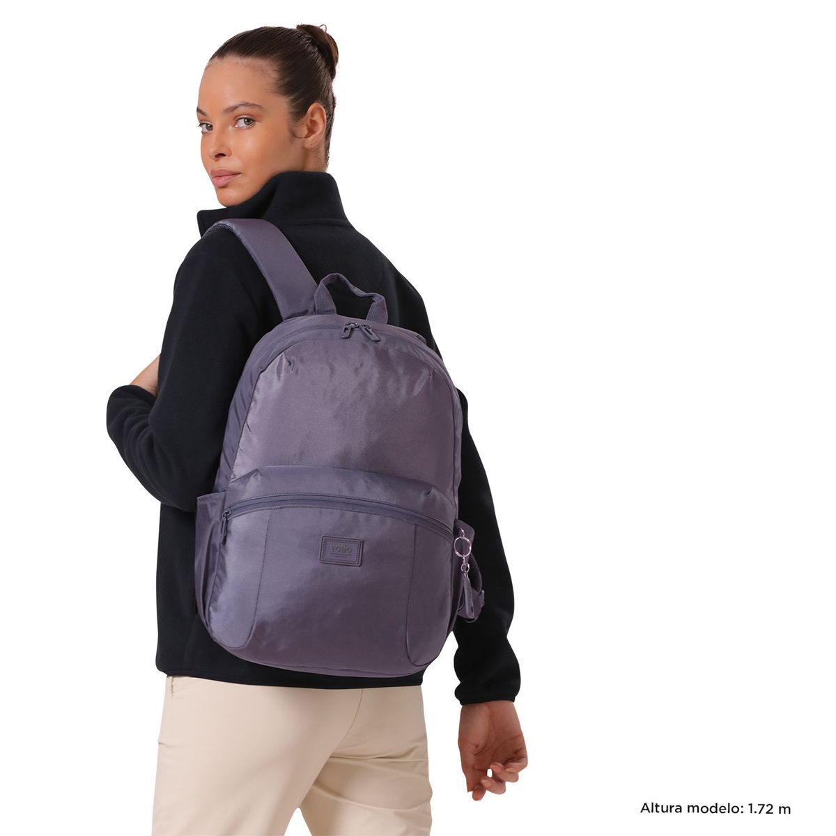 TOTTO - Morral Universitario Porta PC 14" Trik M Morado Mujer