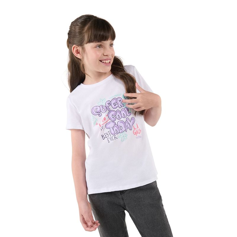 TOTTO - Camiseta para Niña Salak 1 Blanca