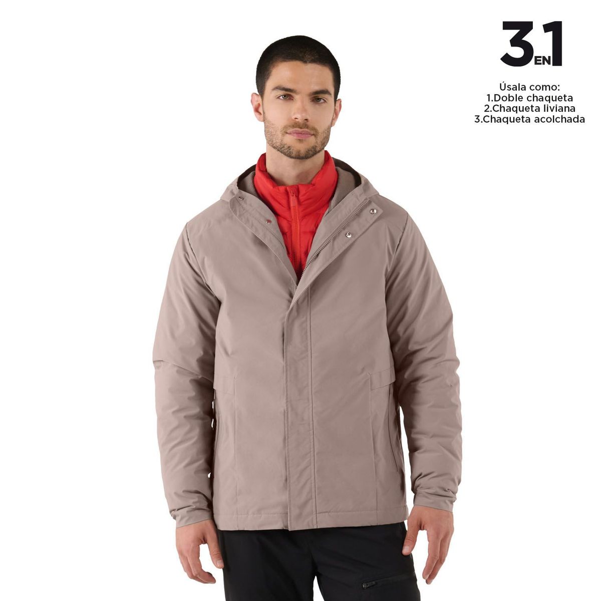 TOTTO - Chaqueta para Hombre Maubois 3 en 1 Terreo