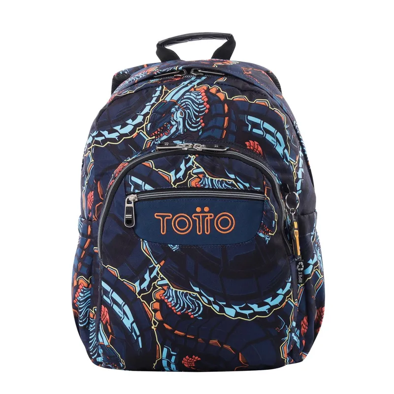 TOTTO - Morral Juvenil Porta PC 14" Acuarela Azul