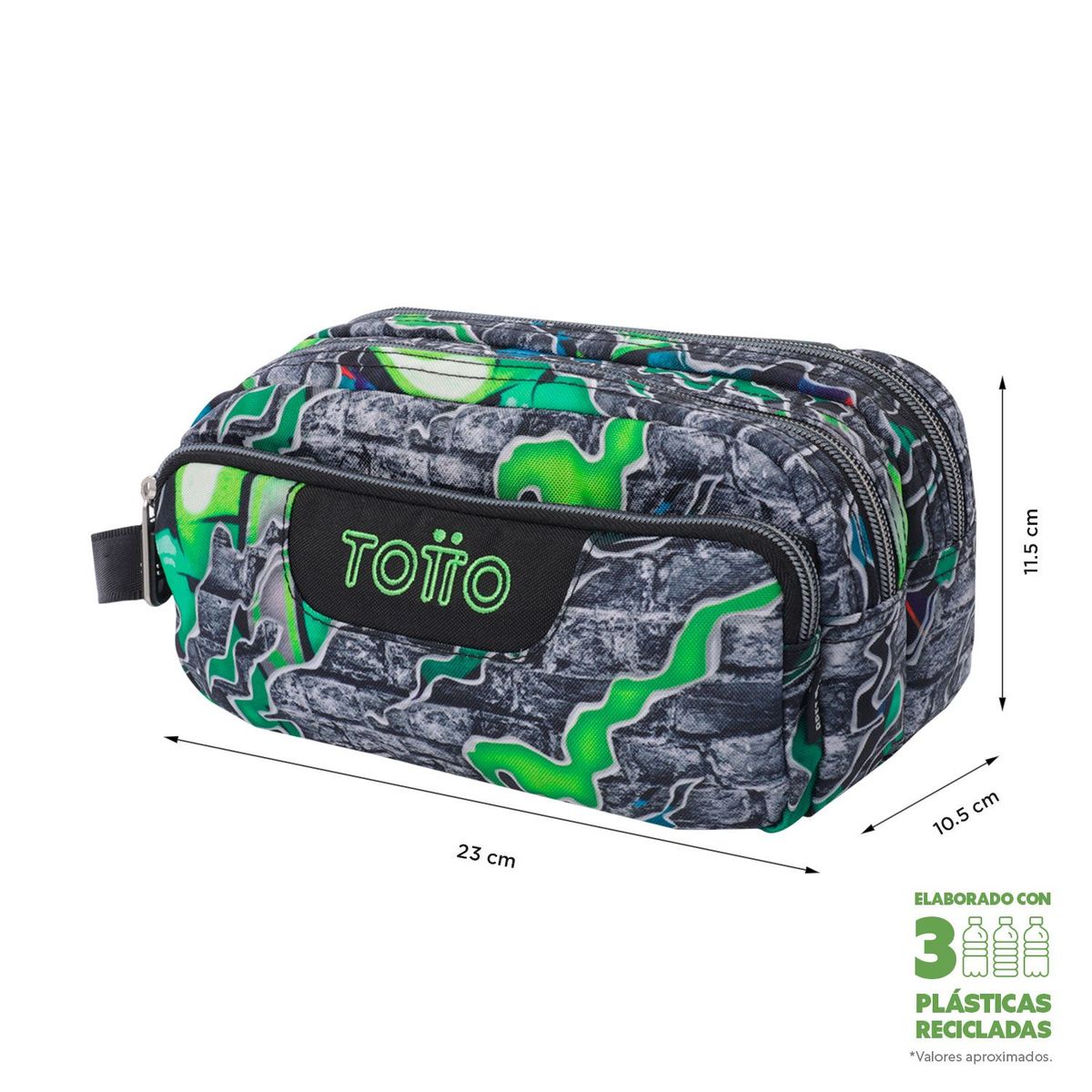 TOTTO - Cartuchera Multiuso Agapec Gris