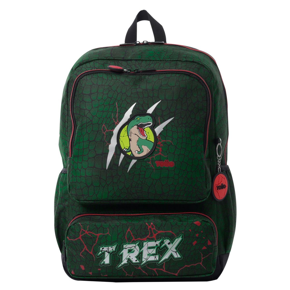 TOTTO - Morral para Niño Rex Dino Grande Verde