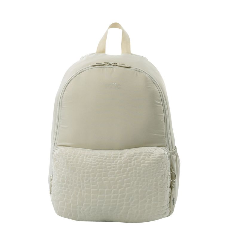 TOTTO - Morral Universitario Palencia Porta PC 13" Beige Mujer