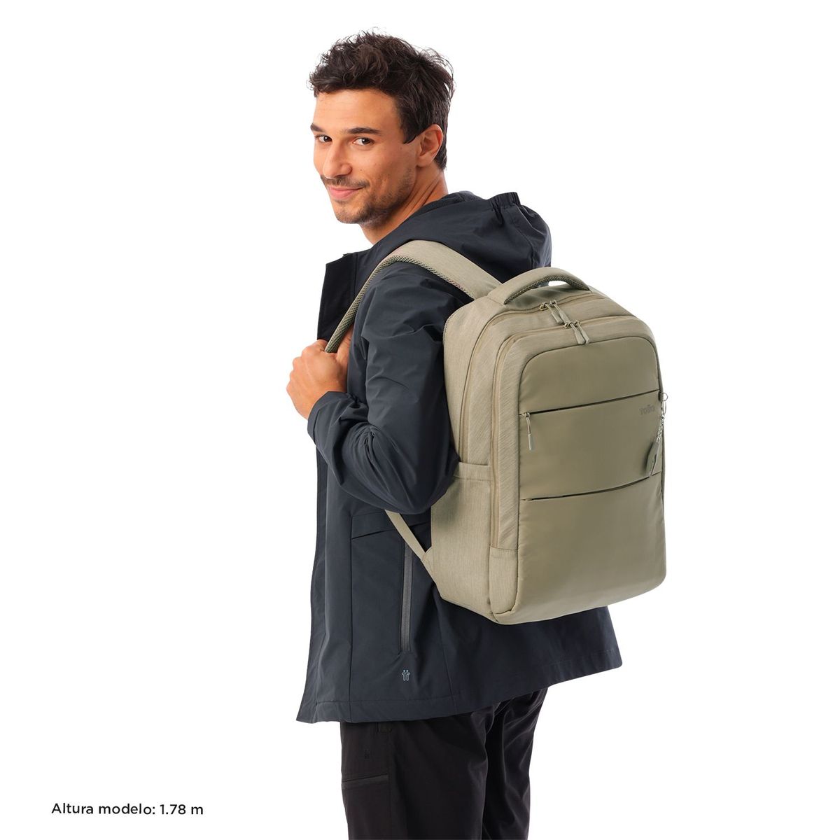 TOTTO - Morral Ejecutivo Porta PC 16" Dallas Café Hombre