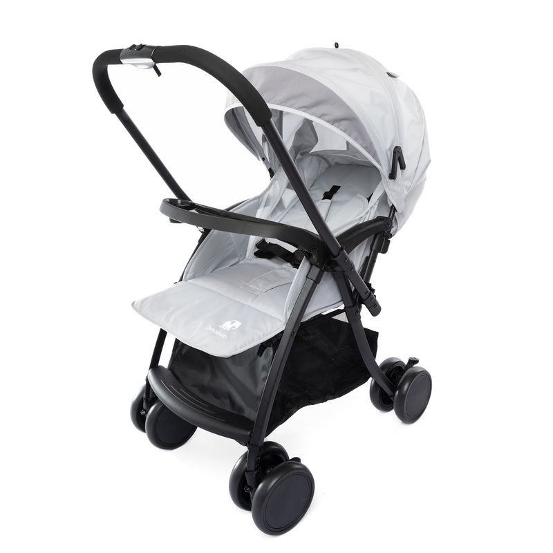 BAOBAO - Coche Bebé Baobao Gris Reversible Silver Reverseride