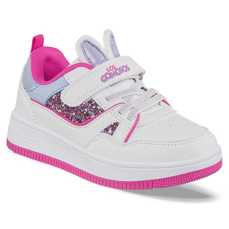 LOS GOMOSOS - Tenis Casuales Folar Blanco-Fucsia para Niña Los Gomosos