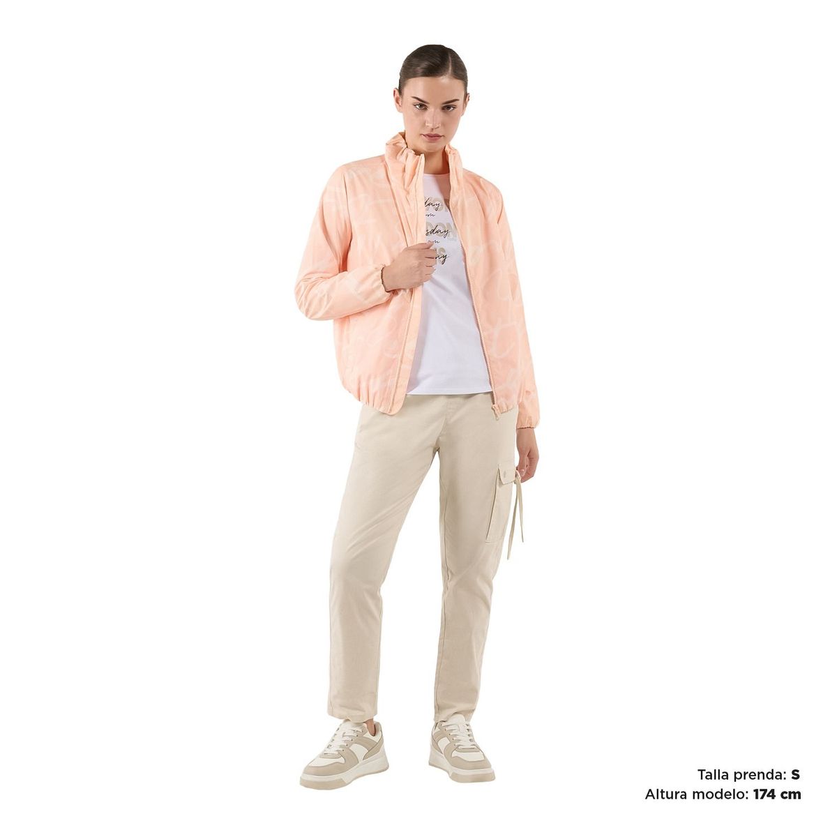 TOTTO - Chaqueta Rompevientos para Mujer Pray Rosada