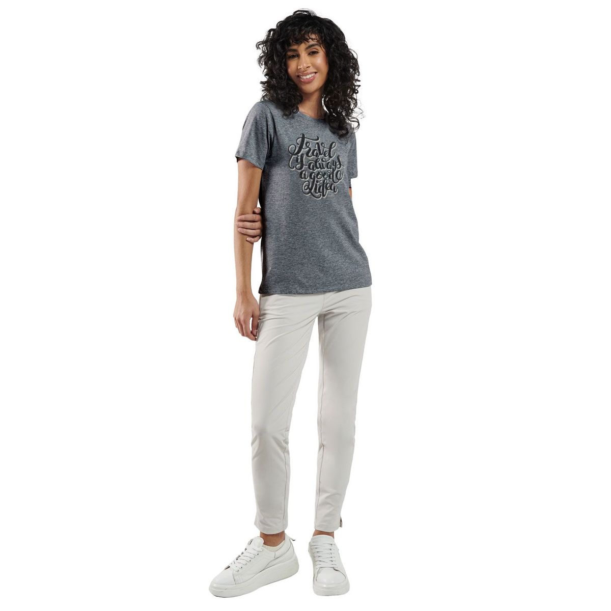 TOTTO - Camiseta cuello redondo para mujer Totto Thinky