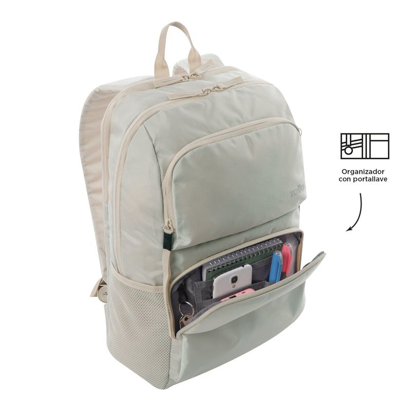 TOTTO - Morral Universitario Porta PC 14" Cloud Beige Unisex