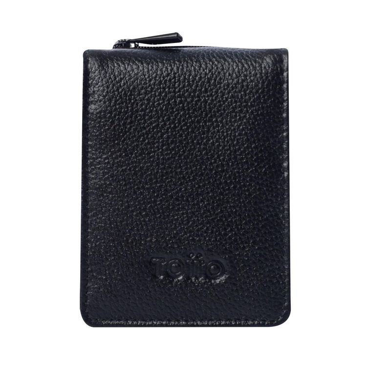 TOTTO - Billetera De Cuero Rawy Con RFID Blocker Negra