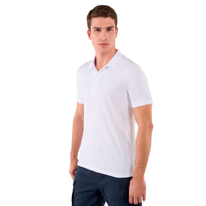 TOTTO - Camisa Polo Mormol para Hombre Blanca