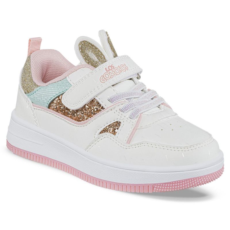LOS GOMOSOS - Tenis Casuales Folar Blanco-Rosa para Niña Los Gomosos