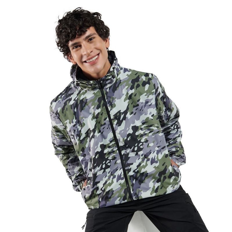 TOTTO - Chaqueta para Hombre Mosculer Print Gris