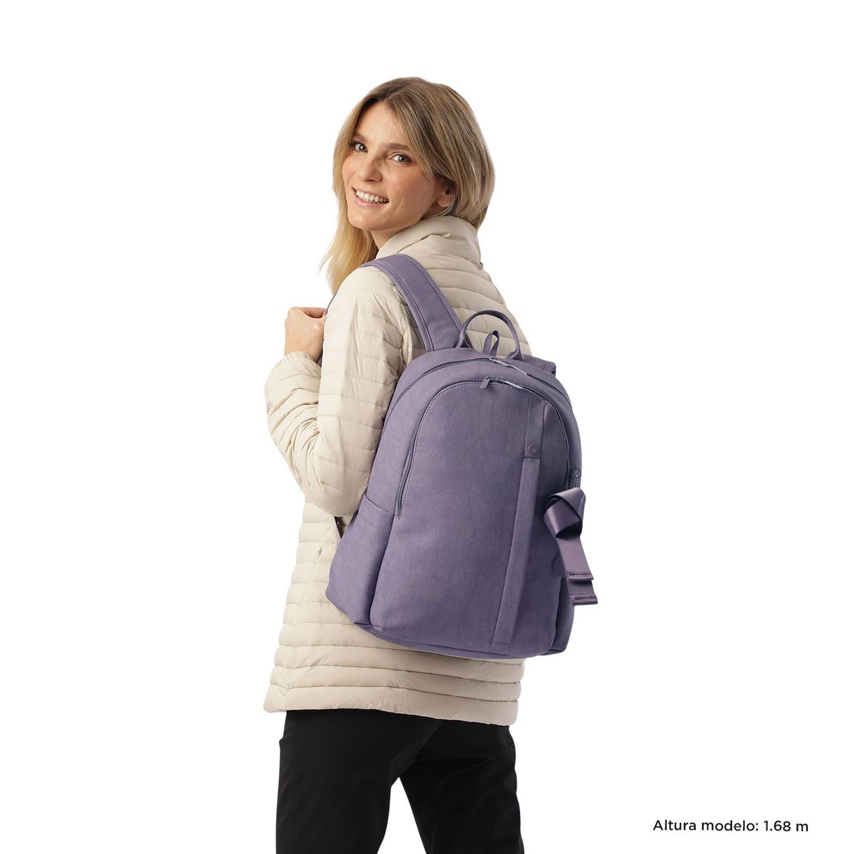 TOTTO - Morral Porta PC 14" Bow M Morado Mujer