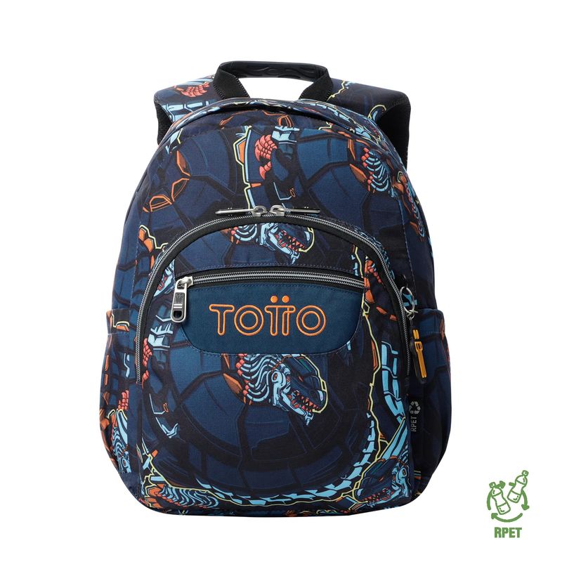 TOTTO - Morral Juvenil Porta PC 13" Gommas Azul