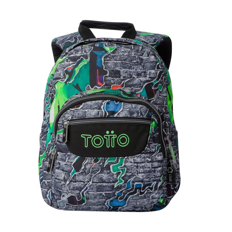 TOTTO - Morral Juvenil Porta Tableta 10" Tempera Gris