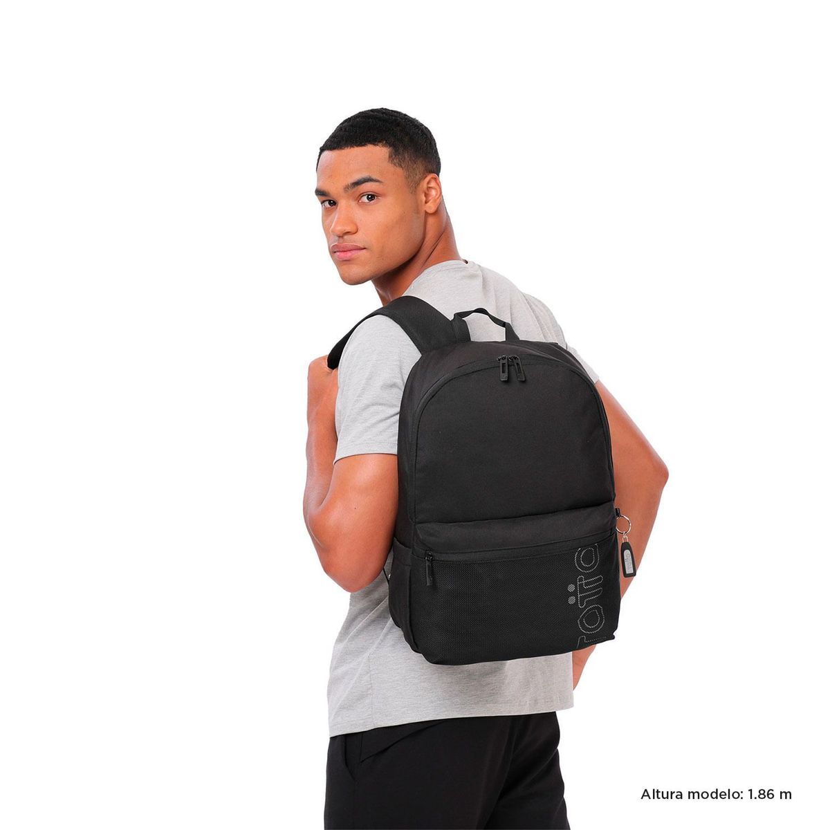 TOTTO - Morral Juvenil Porta PC 13" Dragonar 2.0 Negro