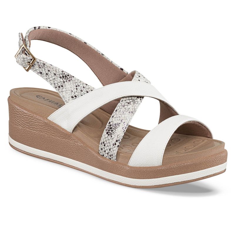 CROYDON - Sandalias Tacón Elda Blanco para Mujer Croydon